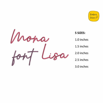 Mona Lisa - Embroidery font