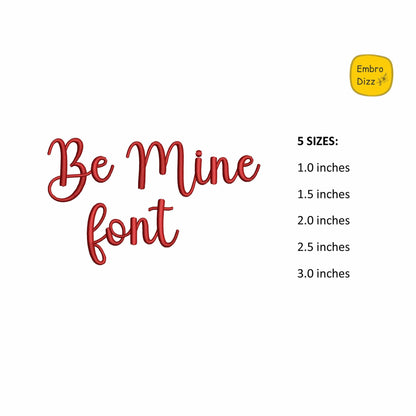 Be mine - Embroidery font