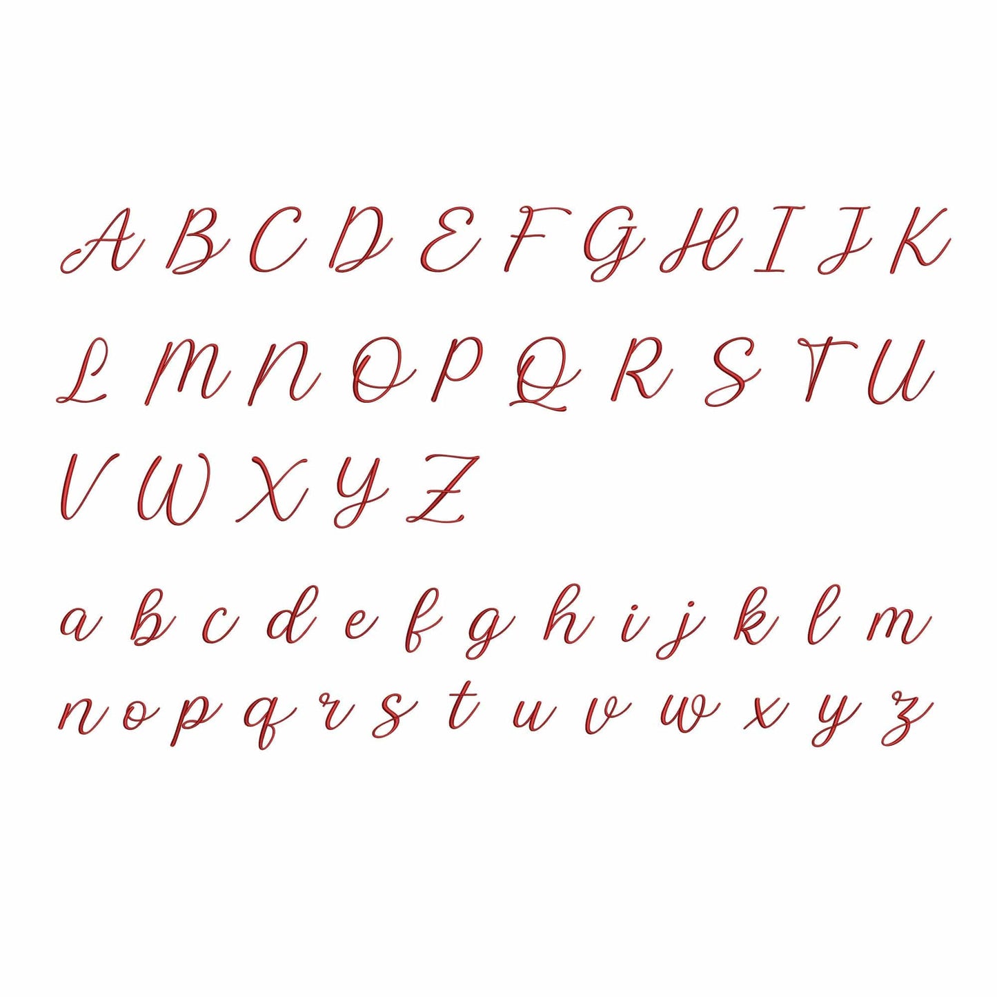 Wish you - Script embroidery font