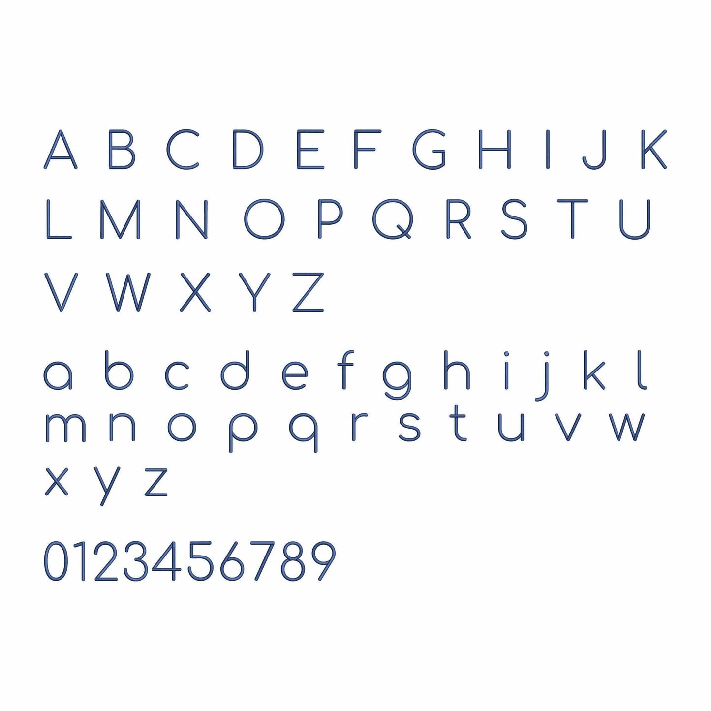 Gloria - Block embroidery font