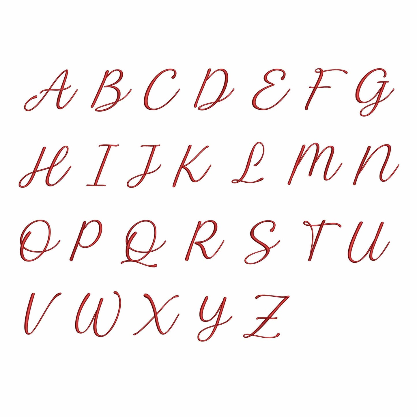 Wish you - Script embroidery font