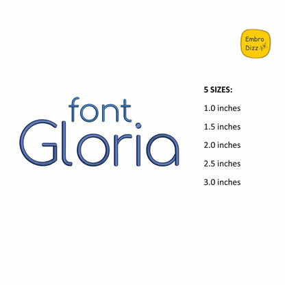Gloria - Block embroidery font