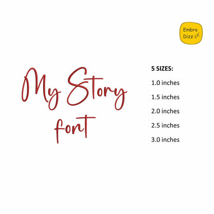 My story - Embroidery font