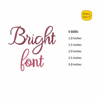 Bright - Embroidery font