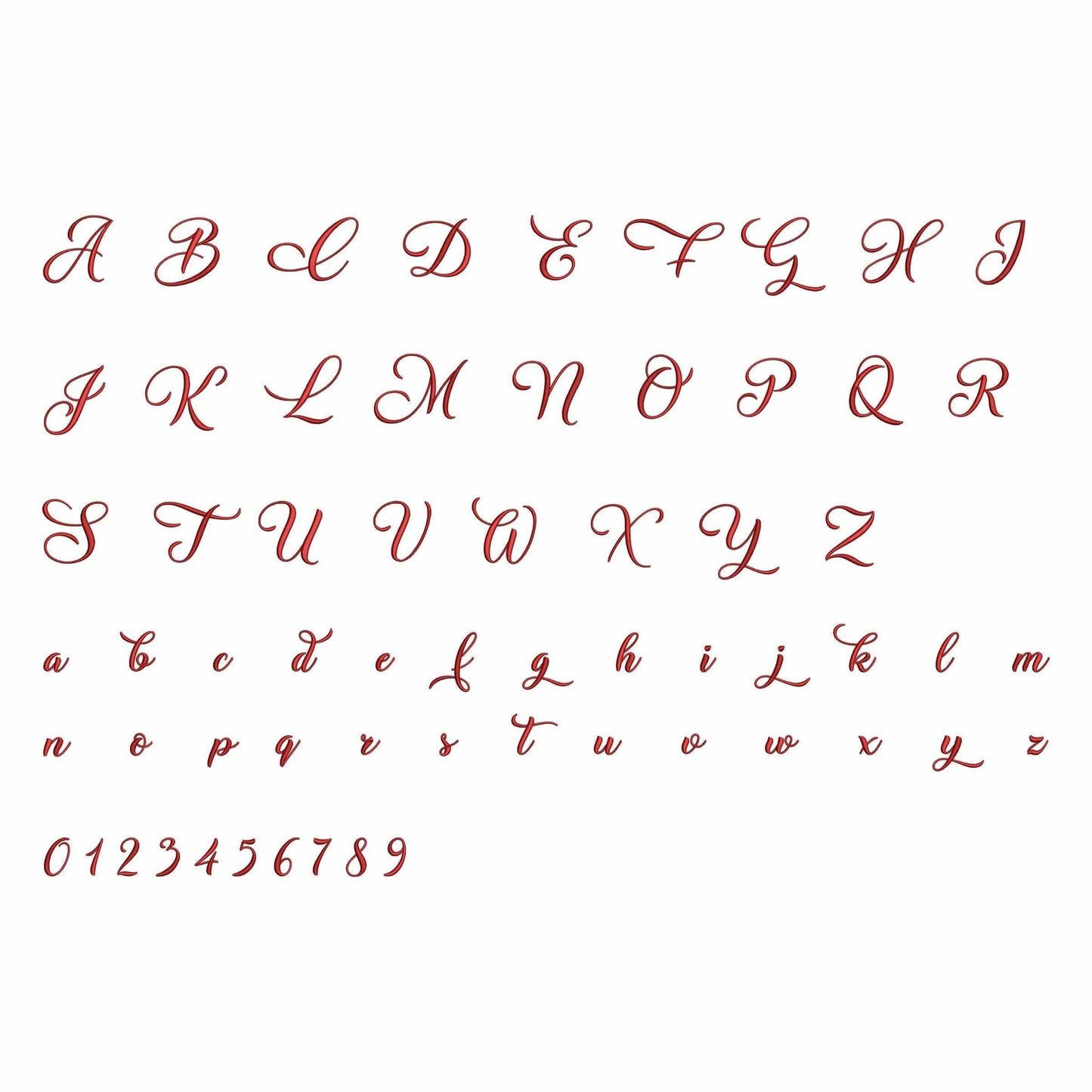 Holly - Сursive embroidery font
