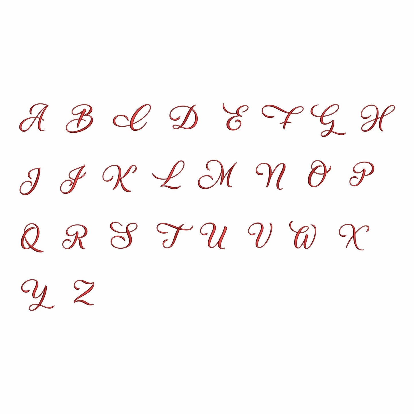 Holly - Сursive embroidery font