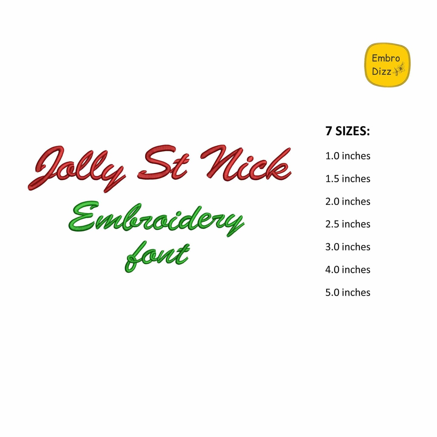 Jolly - Large Embroidery font