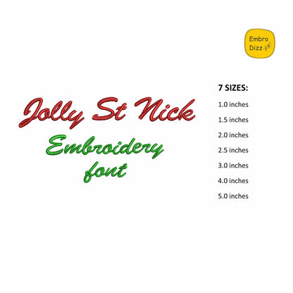 Jolly - Large Embroidery font