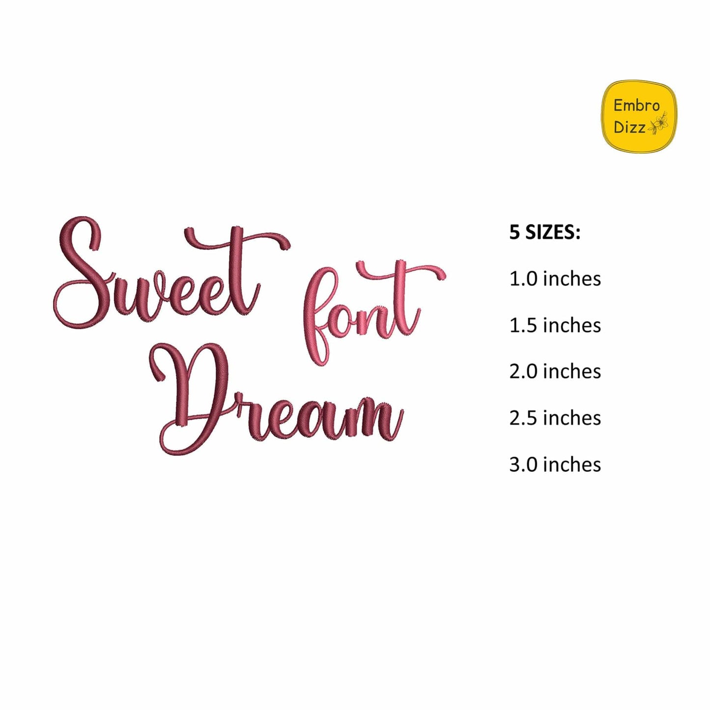 Sweet Dream - Embroidery font