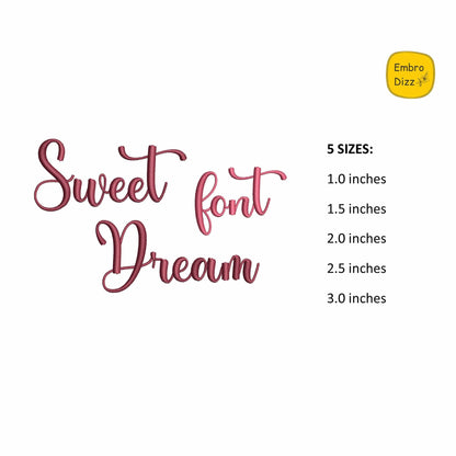 Sweet Dream - Embroidery font