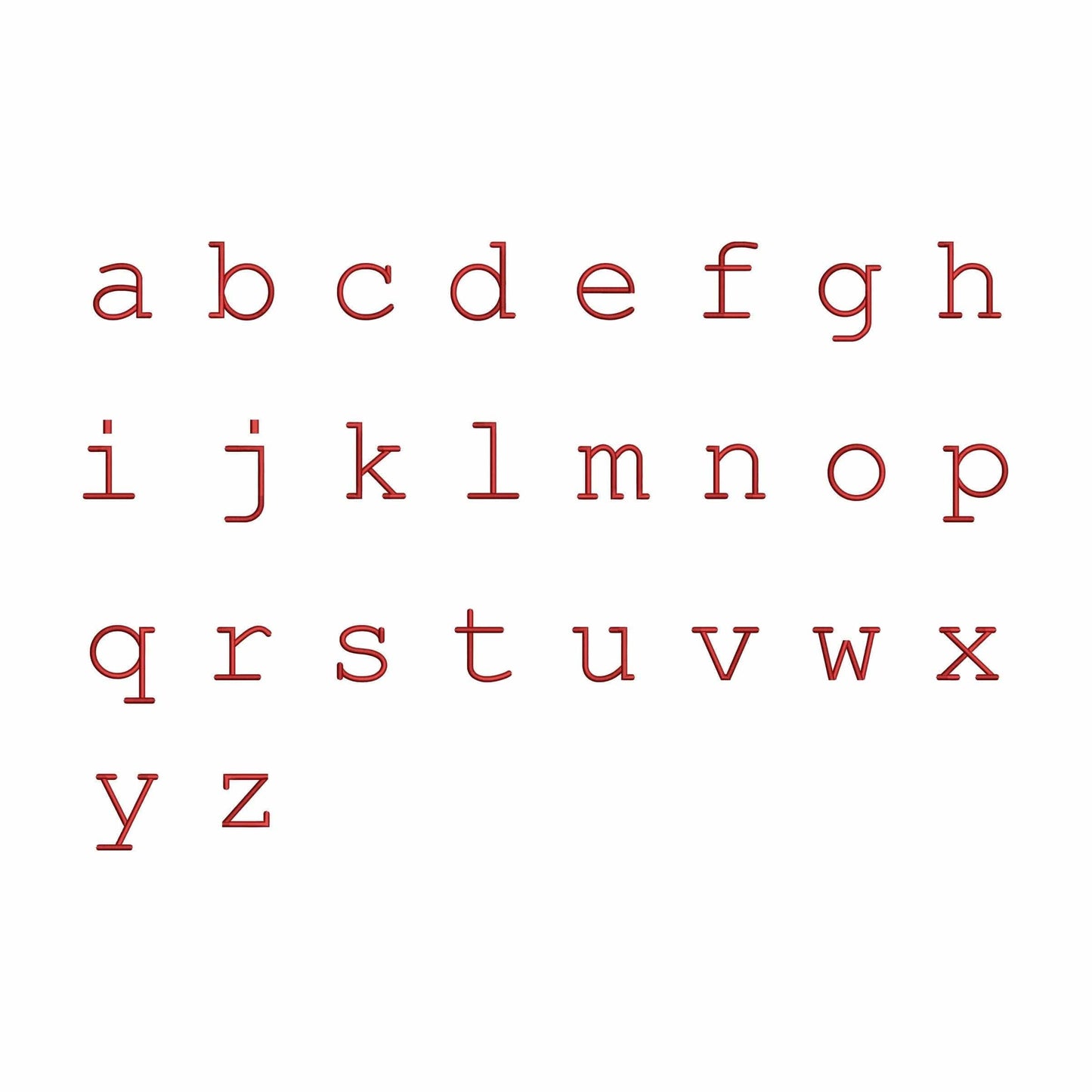 Chloe - Serif Block embroidery font