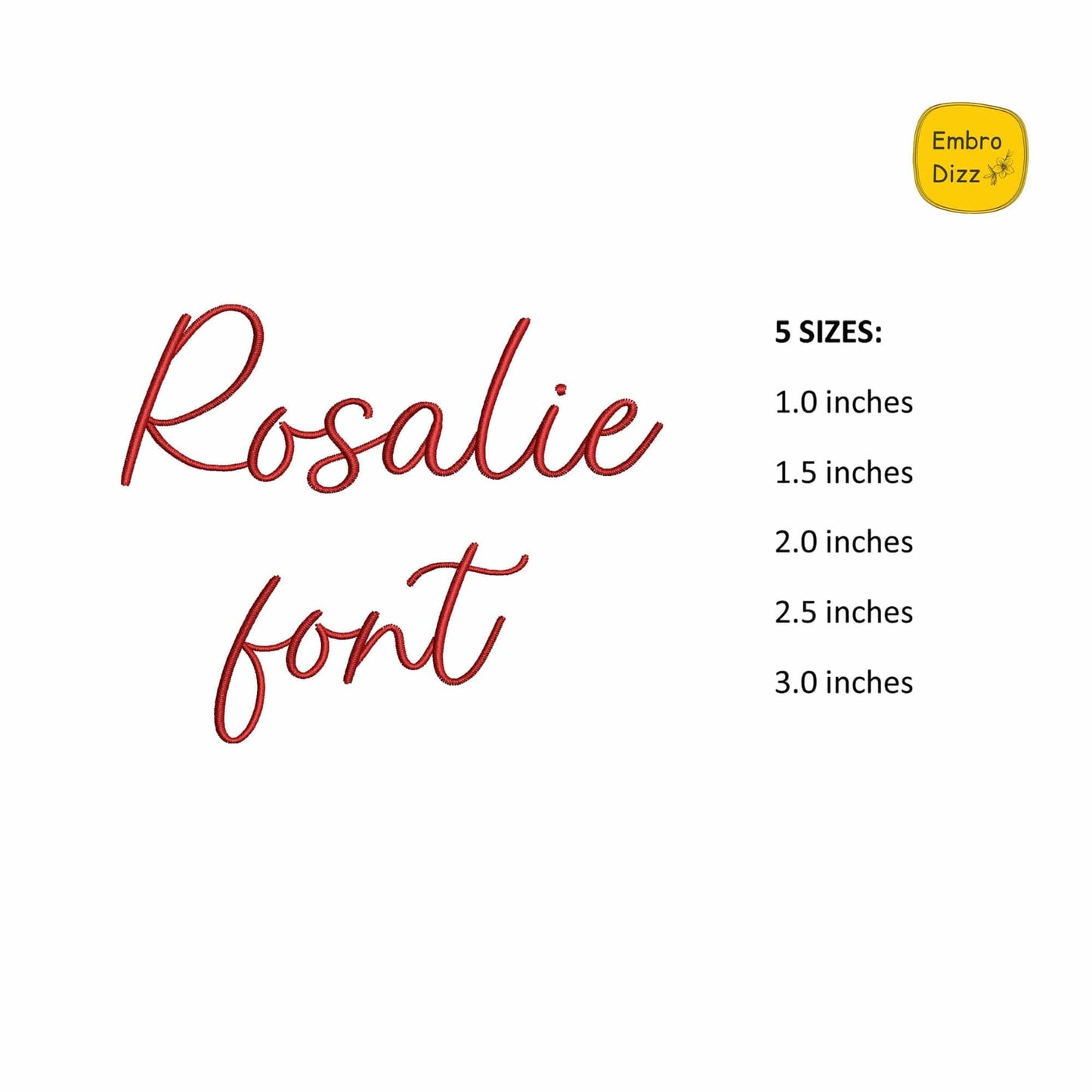 Rosalie - Embroidery font