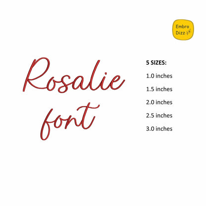 Rosalie - Embroidery font
