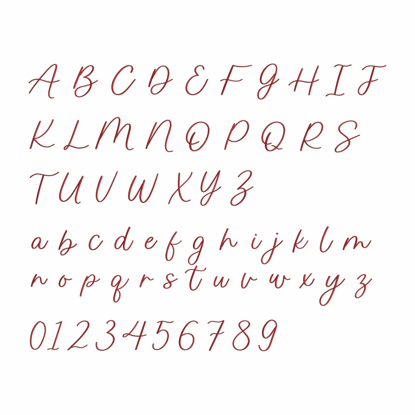 Rosalie - Embroidery font