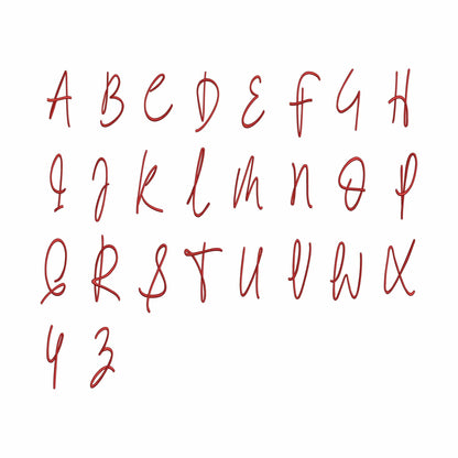 Rebecca - Embroidery font