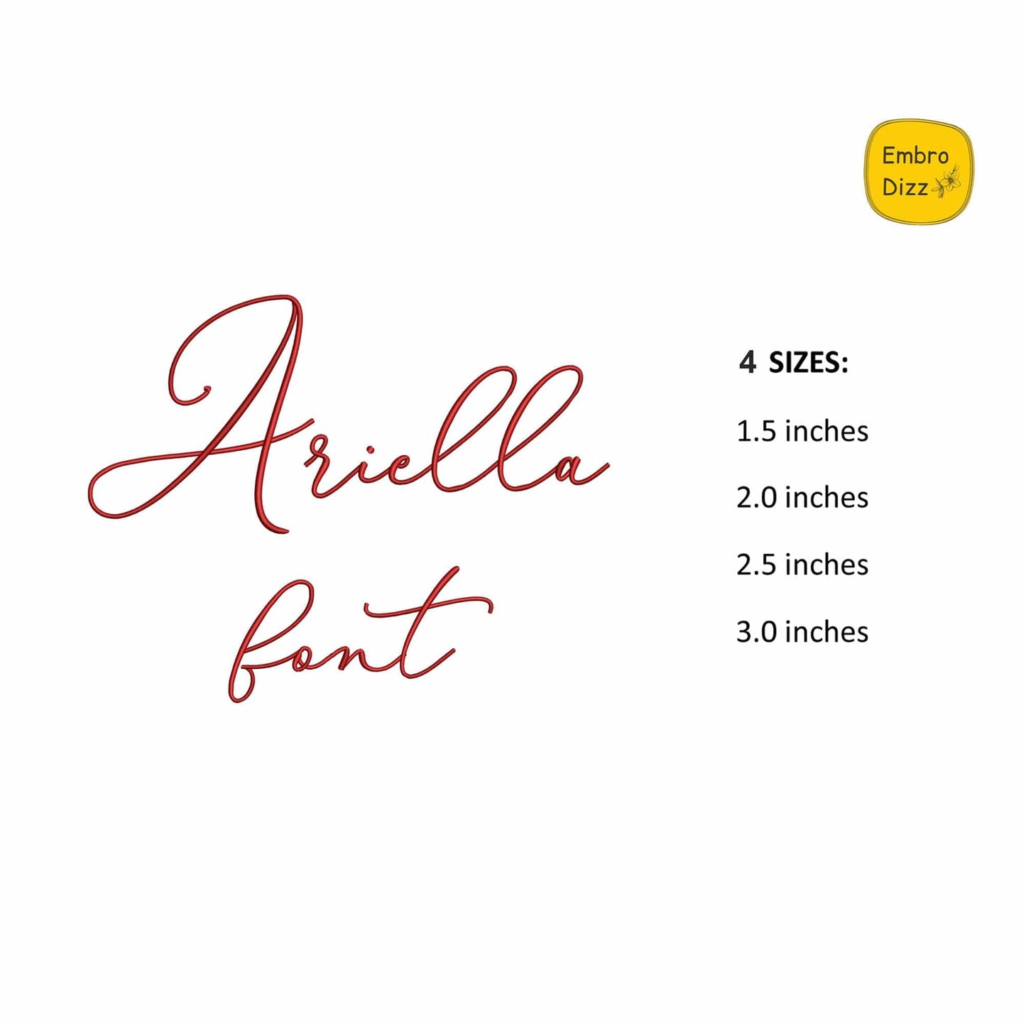 Ariella - Embroidery font