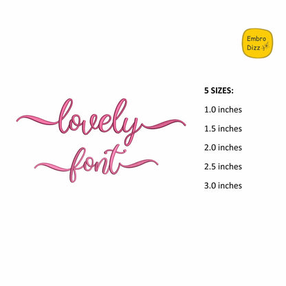 Lovely with tails - Embroidery font