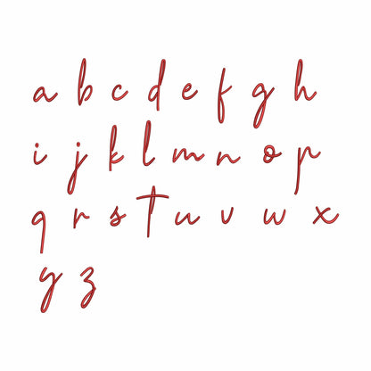 Rebecca - Embroidery font