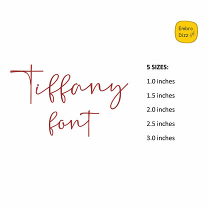 Tiffany - Embroidery font