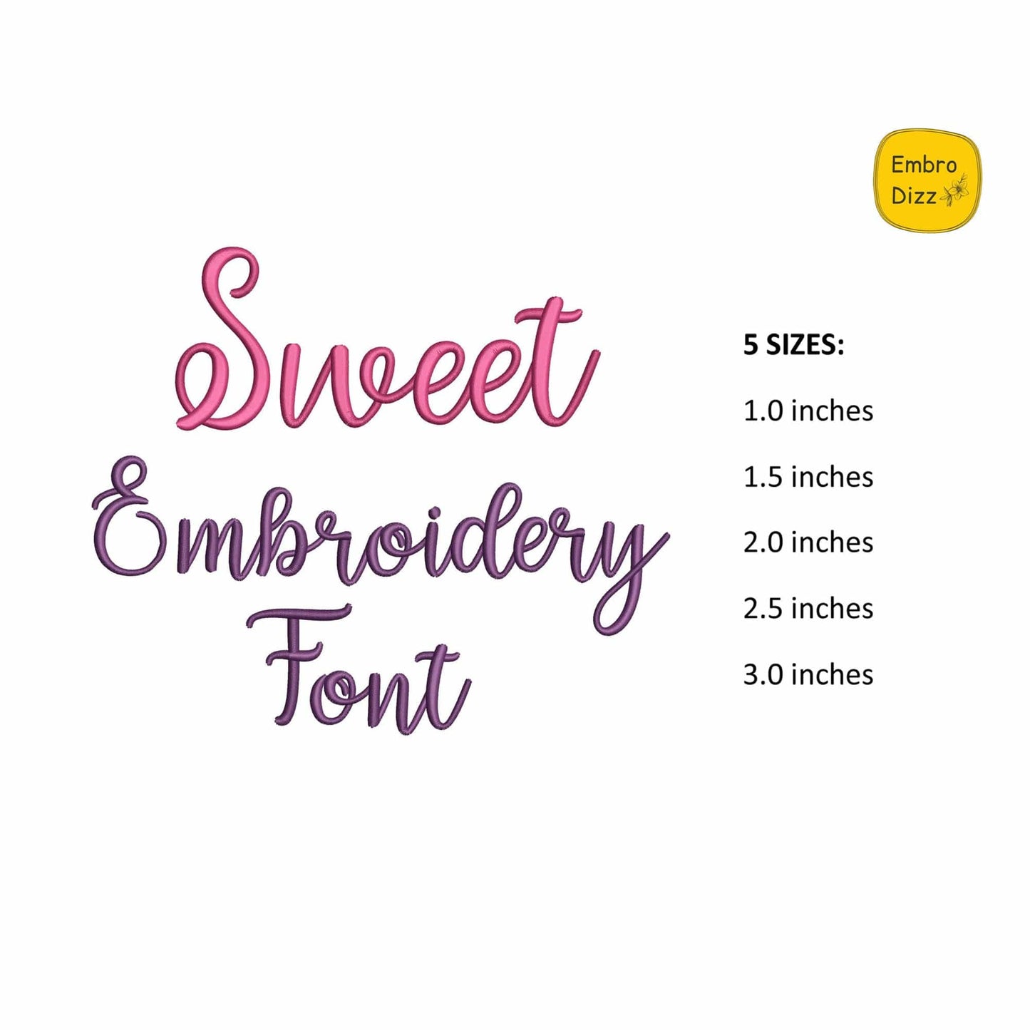 Sweet - Embroidery font