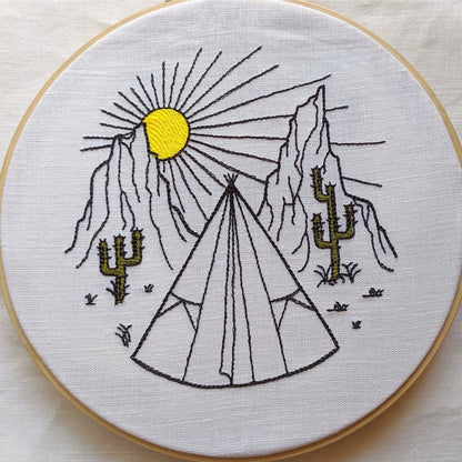 Mountain Camping - Embroidery design