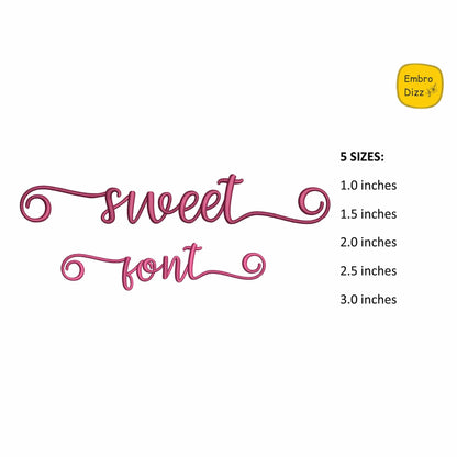 Sweet with tails - Embroidery font
