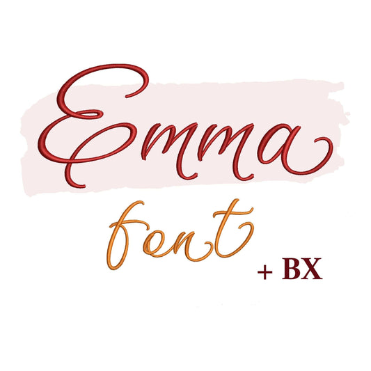 Emma - Script embroidery font