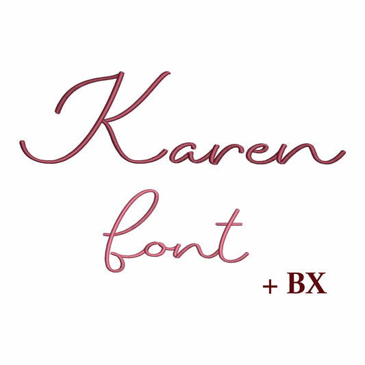 Karen - Embroidery font