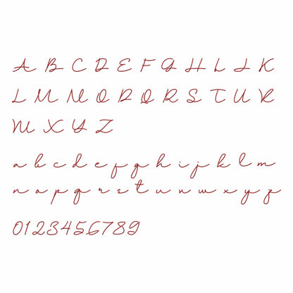 Kerry - Cursive embroidery font