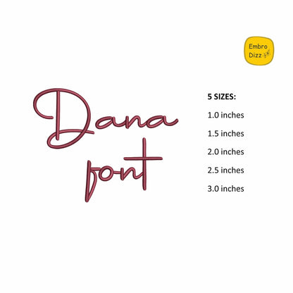 Dana - Embroidery font