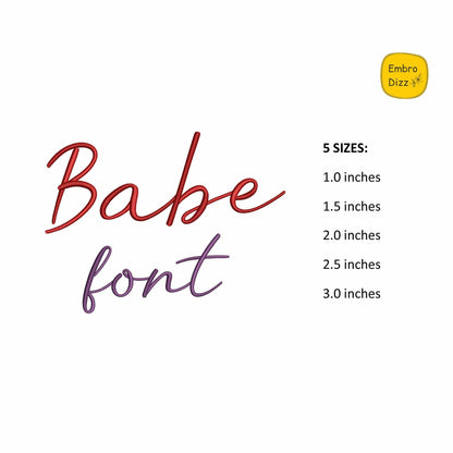Babe - Embroidery font