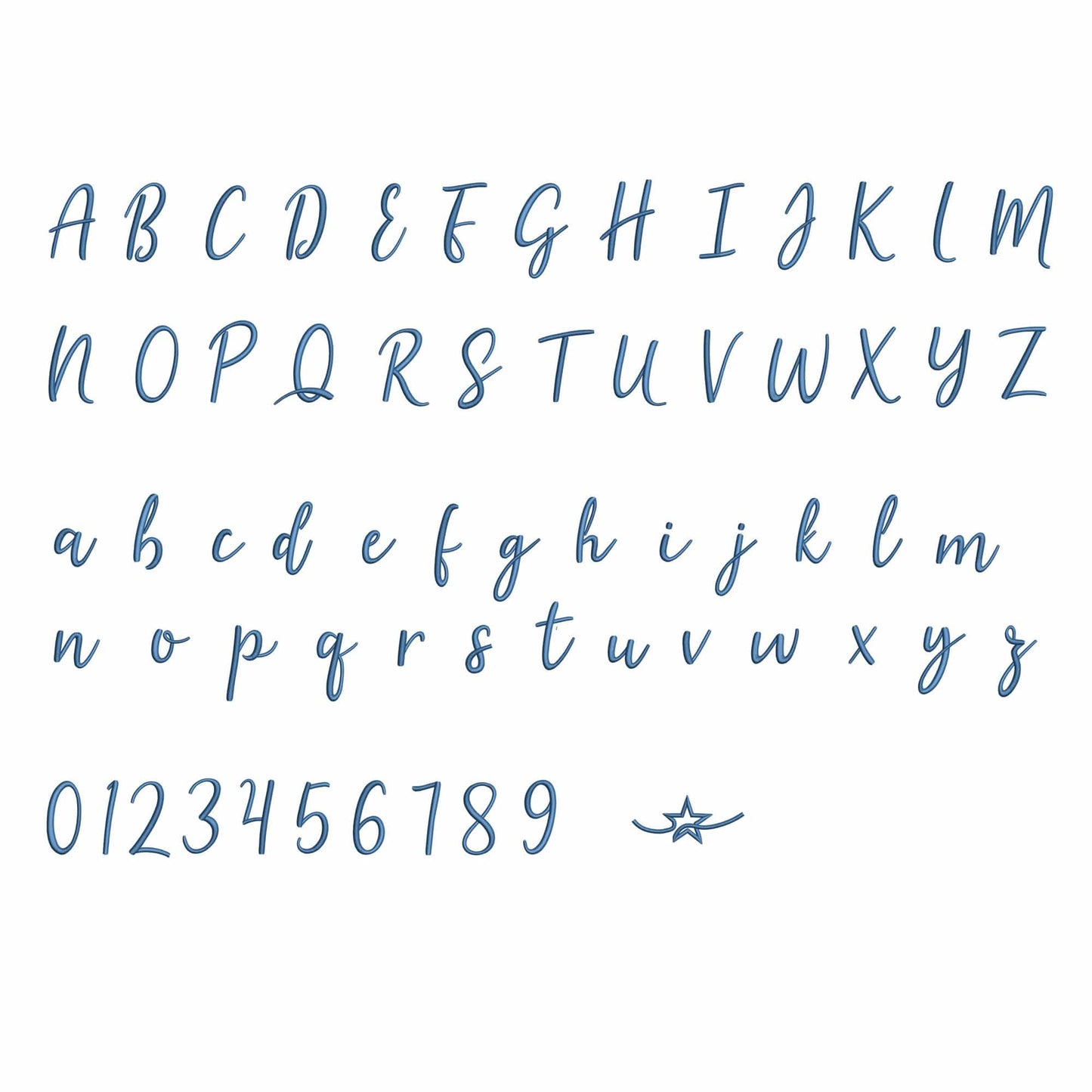 Stars - Embroidery font