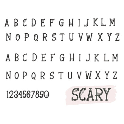 7 Halloween embroidery fonts bundle