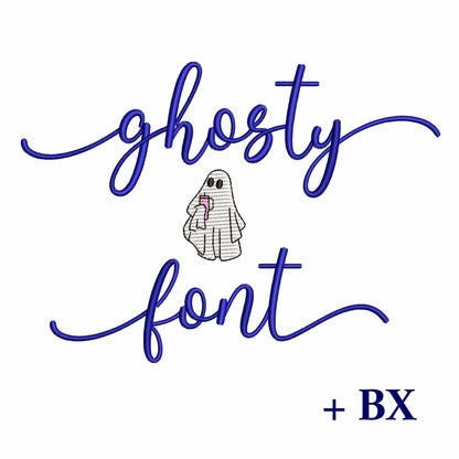 Ghosty with tails - Embroidery font
