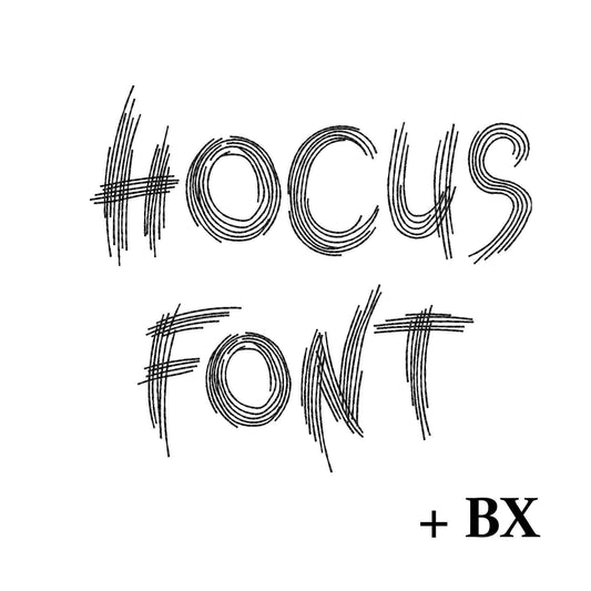 Hocus - Embroidery font
