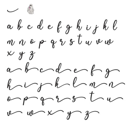 Ghosty with tails - Embroidery font