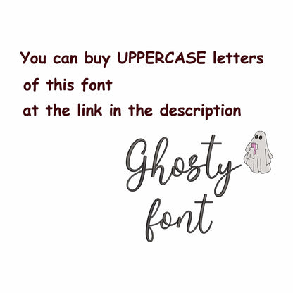 Ghosty with tails - Embroidery font
