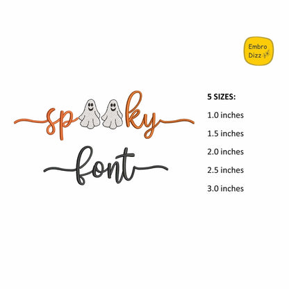 Spooky with tails - Embroidery font