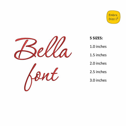 Bella - Embroidery font