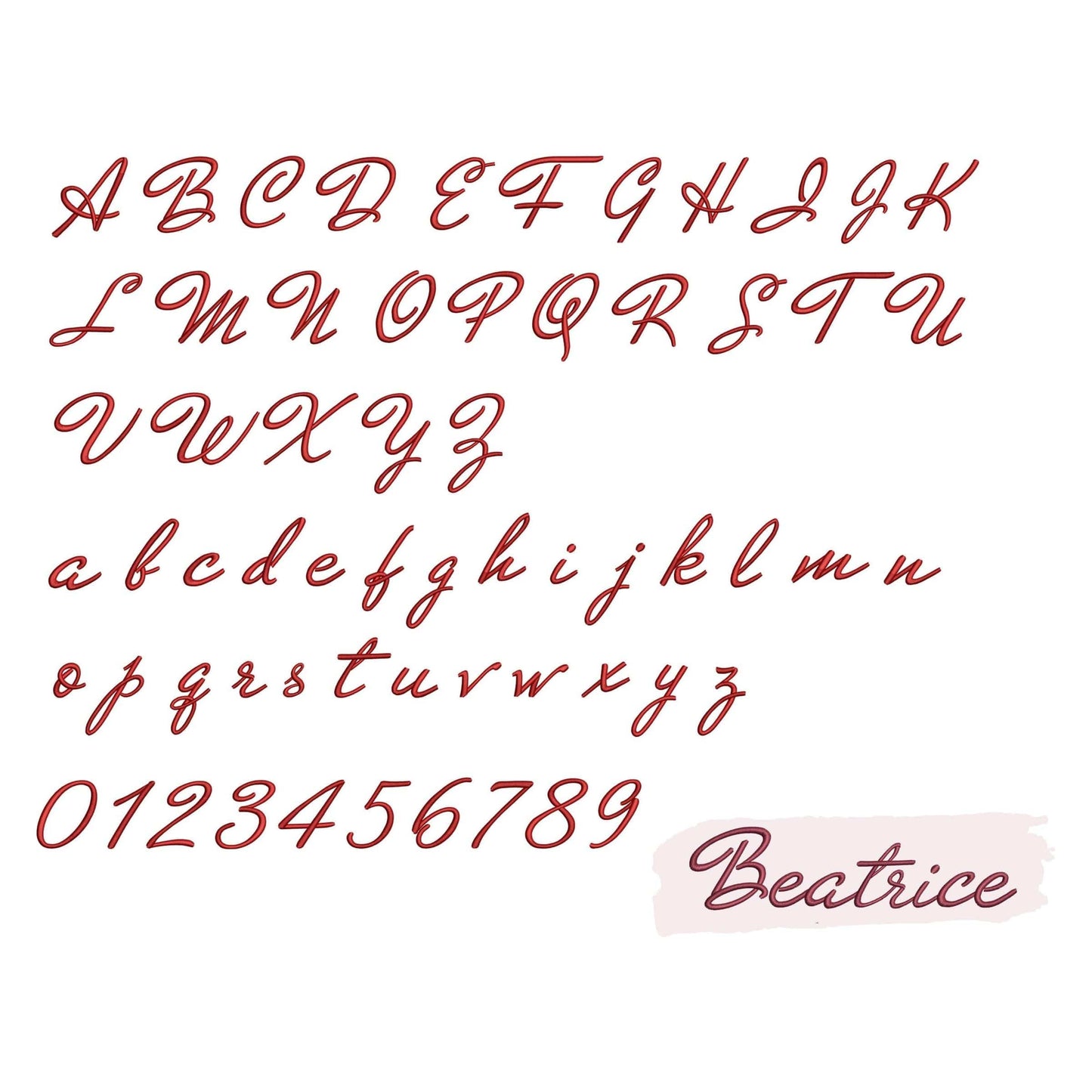 10 Script embroidery fonts bundle