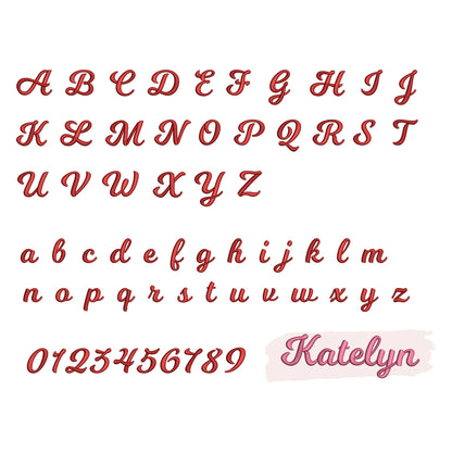 10 Script embroidery fonts bundle