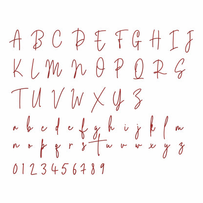 Celeste - Script embroidery font