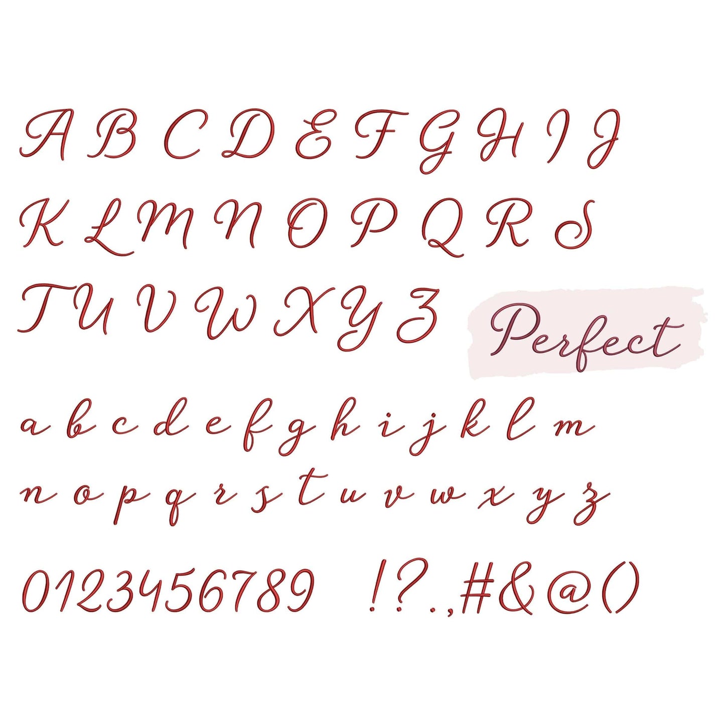 10 Script embroidery fonts bundle