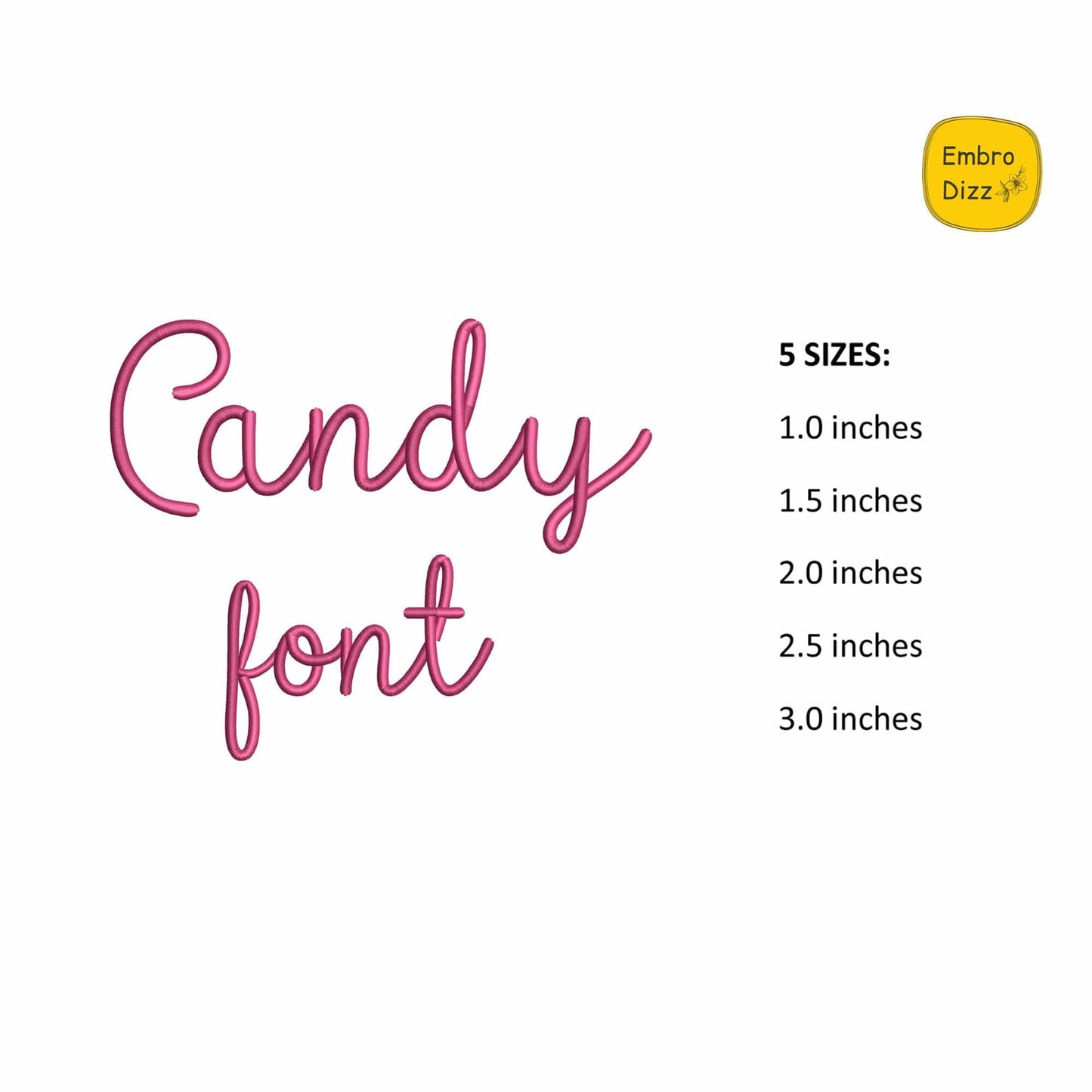 Candy - Kids embroidery font