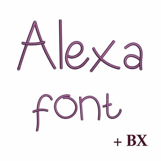 Alexa - Baby embroidery font