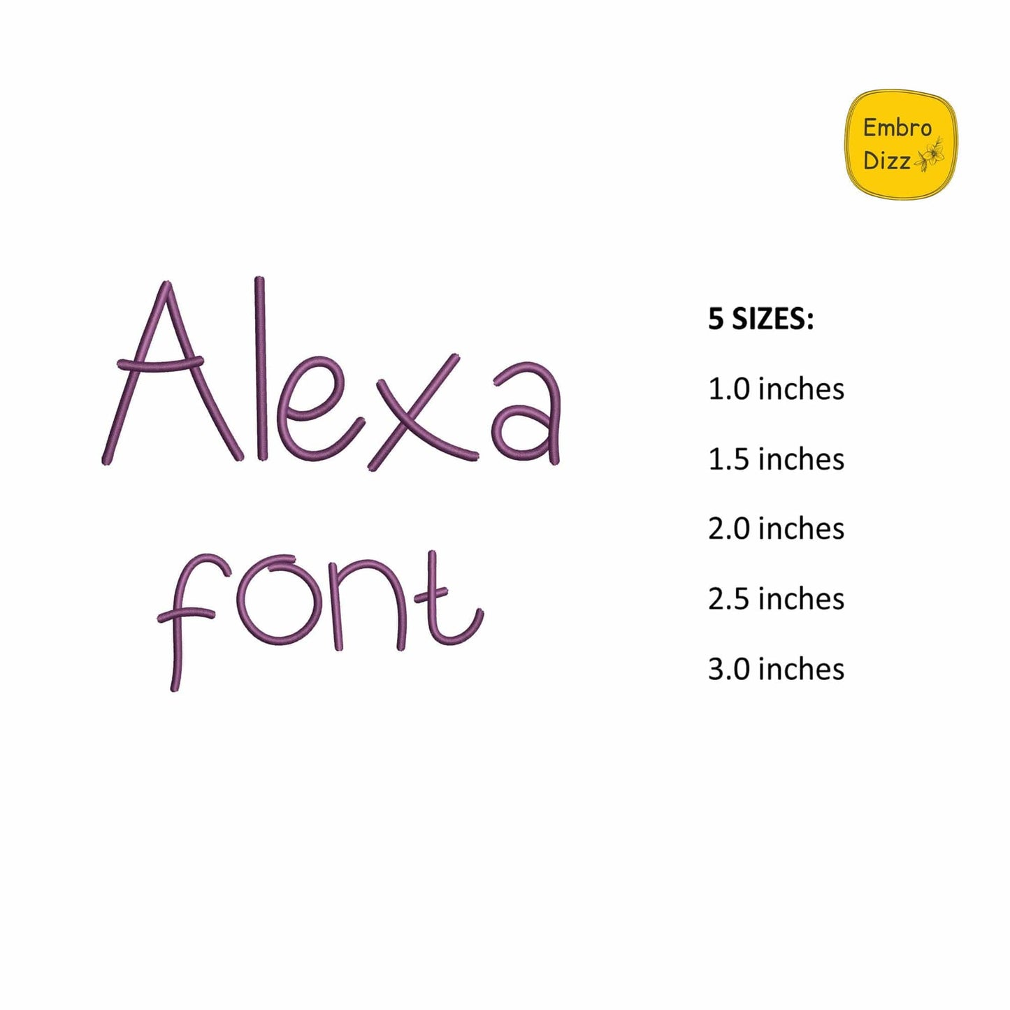Alexa - Baby embroidery font