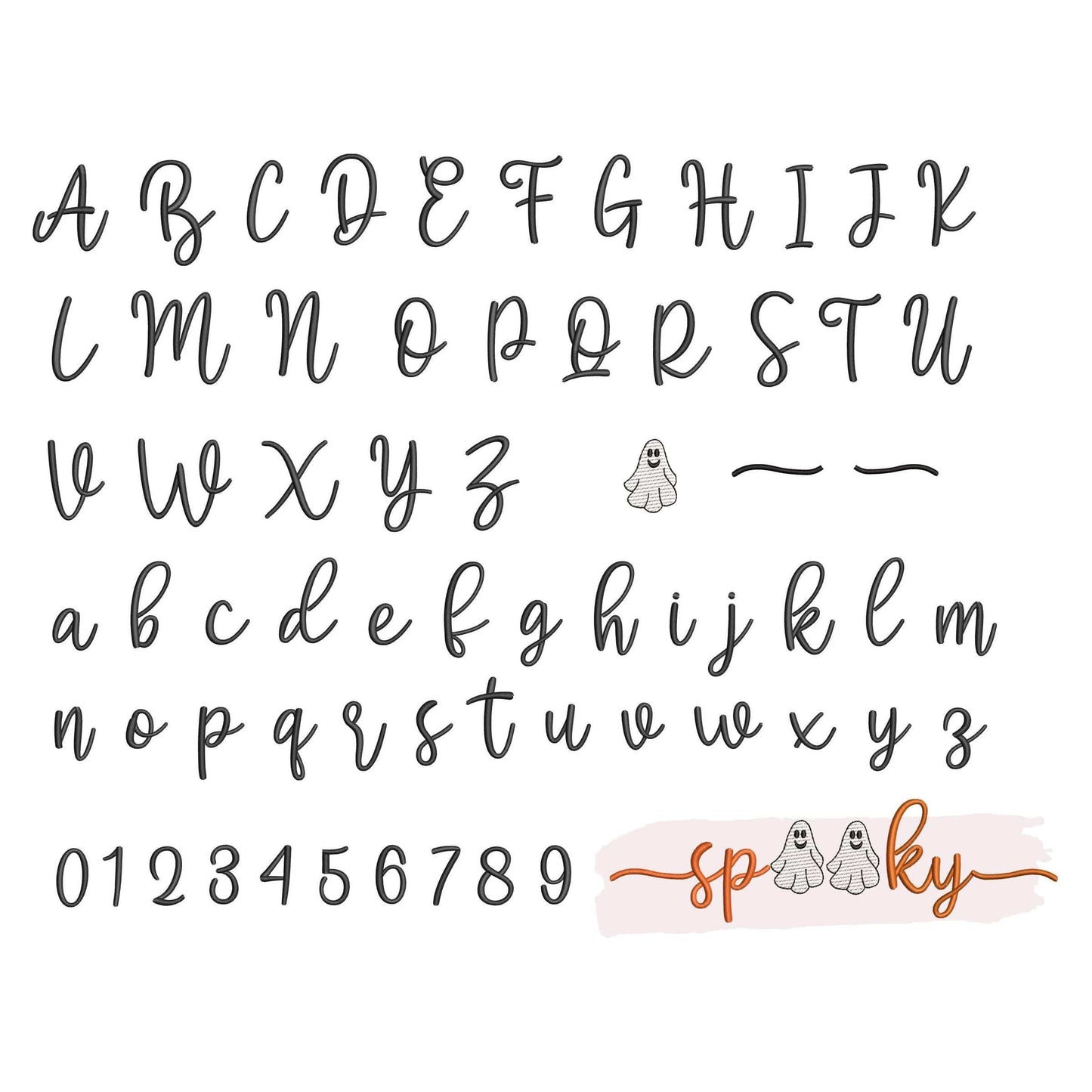 7 Halloween embroidery fonts bundle