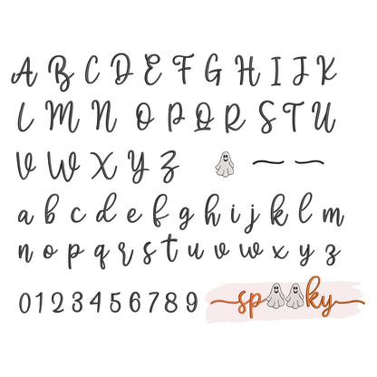 7 Halloween embroidery fonts bundle