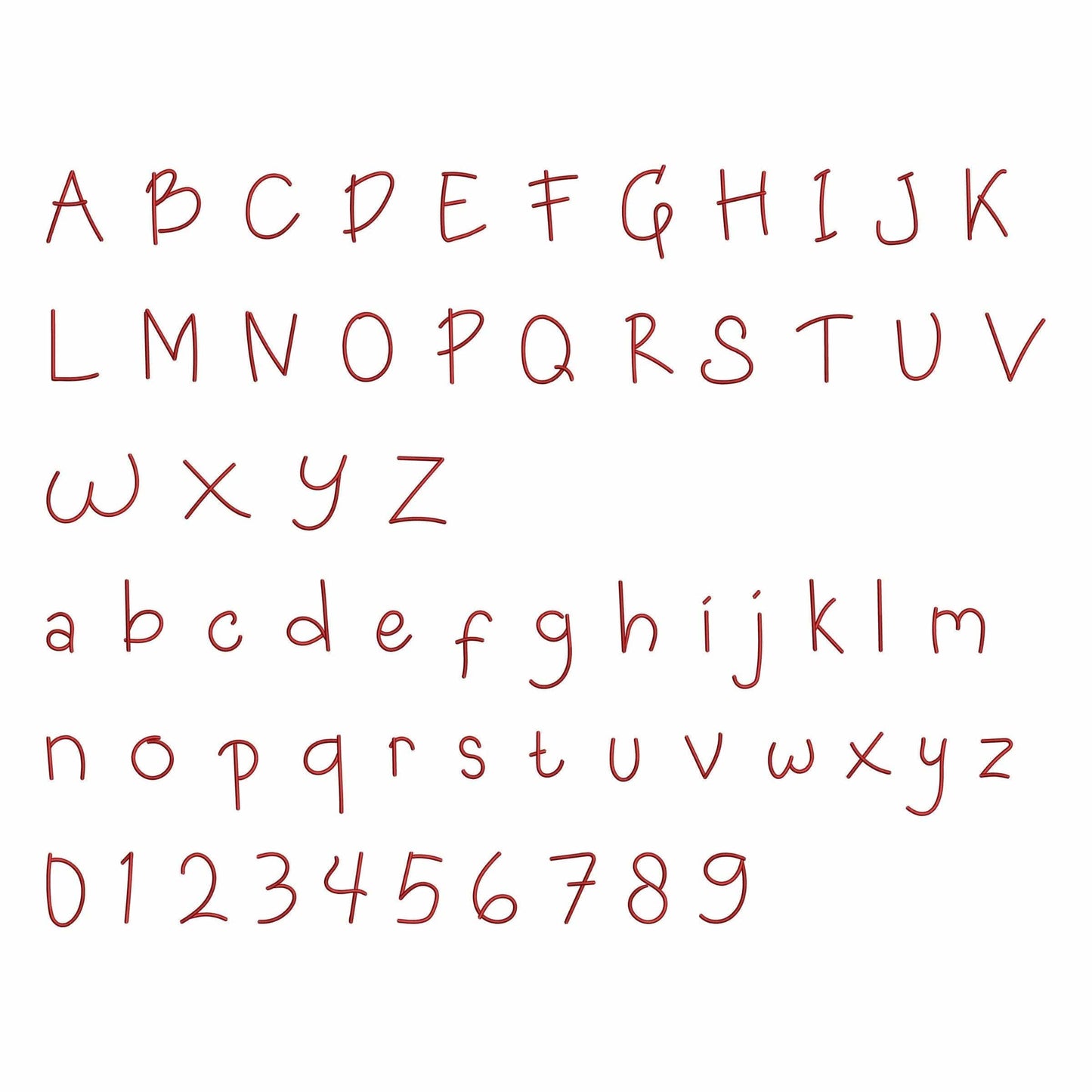 Alexa - Baby embroidery font