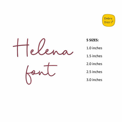 Helena - Embroidery font